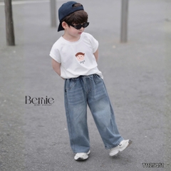 Quần jean quần denim dài ống suông DAILY xanh dương wash nhẹ cho bé trai bé gái size 9 tới 28kg BERNIE H1025B77ĐQ