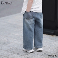 Quần jean quần denim dài ống suông DAILY xanh dương wash nhẹ cho bé trai bé gái size 9 tới 28kg BERNIE H1025B77ĐQ