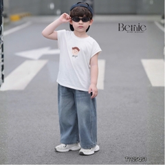 Quần jean quần denim dài ống suông DAILY xanh dương wash nhẹ cho bé trai bé gái size 9 tới 28kg BERNIE H1025B77ĐQ
