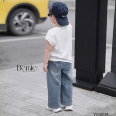 Quần jean quần denim dài ống suông DAILY xanh dương wash nhẹ cho bé trai bé gái size 9 tới 28kg BERNIE H1025B77ĐQ