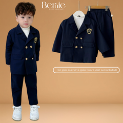 Set bộ vest bé trai phong cách hàn quốc cho bé đi tiệc BERNIE kids 1 đến 7 tuổi
