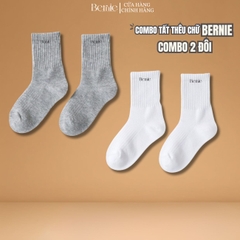 Tất logo chữ trơn bernie HL