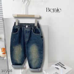 Quần dài quần denim phối túi, Wax phong cách cho bé trai phong cách sành điệu 1 đến 7 tuổi BERNIE 24Q026
