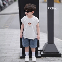 Set bộ tanktop Brown Boys cho bé trai áo thun tanktop họa tiết hình in cute kèm quần short jean 9kg đến 28kg BERNIE H1025B62Đ