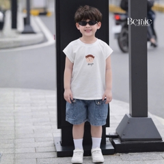 Set bộ tanktop Brown Boys cho bé trai áo thun tanktop họa tiết hình in cute kèm quần short jean 9kg đến 28kg BERNIE H1025B62Đ