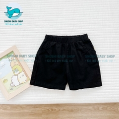 Quần sooc đùi linen kaki mềm bé trai bé gái unisex màu trắng nâu be BERNIE phong cách hàn quốc 7kg đến 30kg