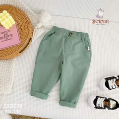 Quần kaki dài cho bé trai dáng baggy BERNIE kids màu trắng đen be basic hàn quốc 1 đến 7 tuổi 1023Q020