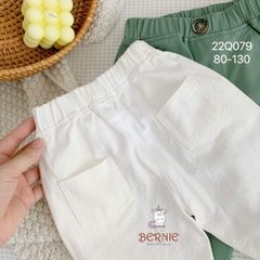 Quần kaki dài cho bé trai dáng baggy BERNIE kids màu trắng đen be basic hàn quốc 1 đến 7 tuổi 1023Q020