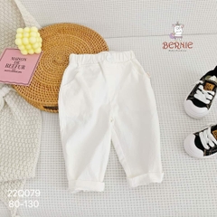 Quần kaki dài cho bé trai dáng baggy BERNIE kids màu trắng đen be basic hàn quốc 1 đến 7 tuổi 1023Q020