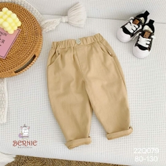 Quần kaki dài cho bé trai dáng baggy BERNIE kids màu trắng đen be basic hàn quốc 1 đến 7 tuổi 1023Q020