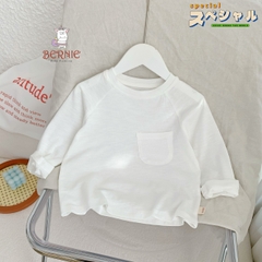 Áo phông trơn dài tay unisex cho bé trai gái BERNIE cotton xược mềm mại nhiều màu 8 đến 25kg 22A234
