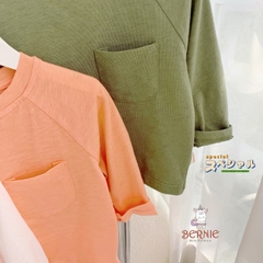 Áo phông trơn dài tay unisex cho bé trai gái BERNIE cotton xược mềm mại nhiều màu 8 đến 25kg 22A234