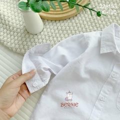 Áo sơ mi trắng bé trai dài tay BERNIE bé 9 đến 24kg đi học, đi chơi, đi tiệc