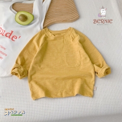 Áo phông trơn dài tay unisex cho bé trai gái BERNIE cotton xược mềm mại nhiều màu 8 đến 25kg 22A234