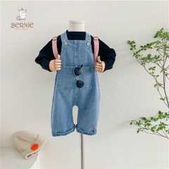 Yếm jeans quần dài bé trai bé gái unisex hàn quốc cho bé từ 1 tuổi đến7 tuổi Bernie Thun