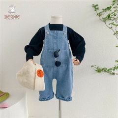 Yếm jeans quần dài bé trai bé gái unisex hàn quốc cho bé từ 1 tuổi đến7 tuổi Bernie Thun