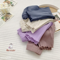 Quần legging dài màu trơn cho bé gái thun tăm mềm mại co giãn1 đến 7 tuổi BERNIE