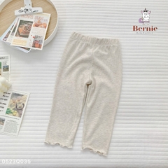 Quần legging dài màu trơn cho bé gái thun tăm mềm mại co giãn1 đến 7 tuổi BERNIE