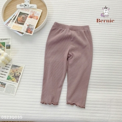 Quần legging dài màu trơn cho bé gái thun tăm mềm mại co giãn1 đến 7 tuổi BERNIE