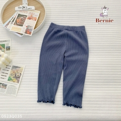 Quần legging dài màu trơn cho bé gái thun tăm mềm mại co giãn1 đến 7 tuổi BERNIE