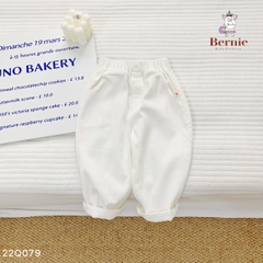 Quần kaki dài cho bé trai dáng baggy BERNIE kids màu trắng đen be basic hàn quốc 1 đến 7 tuổi 1023Q020