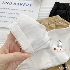 Quần kaki dài cho bé trai dáng baggy BERNIE kids màu trắng đen be basic hàn quốc 1 đến 7 tuổi 1023Q020