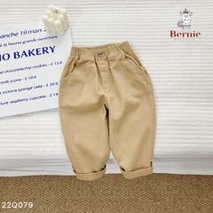 Quần kaki dài cho bé trai dáng baggy BERNIE kids màu trắng đen be basic hàn quốc 1 đến 7 tuổi 1023Q020