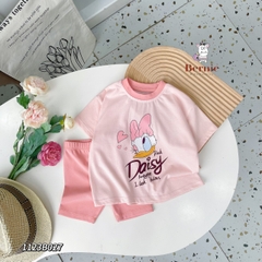 Set bộ áo quần áo cho bé gái áo thun cotton ngắn tay kèm quần legging lửng Daisy Bernie 1123B027