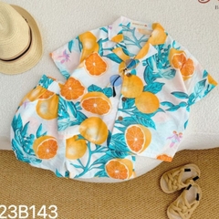 Set sơ mi đũi ngắn tay cho bé trai bé gái đi biển nhiều họa tiết bộ quần áo đi chơi sành điệu 1 đến 7 tuổi BERNIE