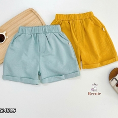 Set sơ mi tơ đũi kèm quần ngắn cho bé trai đi biển đi chơi áo họa tiết hoa lá cây dừa nổi bật kèm quần BERNIE