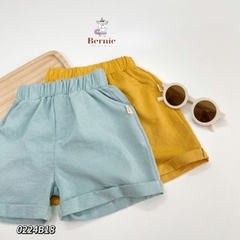 Set sơ mi tơ đũi kèm quần ngắn cho bé trai đi biển đi chơi áo họa tiết hoa lá cây dừa nổi bật kèm quần BERNIE
