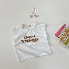 Bộ quần áo thun tanktop ba lỗ kèm quần ngắn kaki bé trai phong cách hàn quốc 1 tới 7 tuổi BERNIE Goodthings