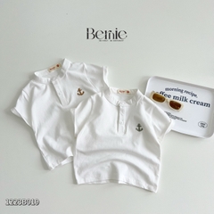 Set bộ thun polo bé trai cổ trụ thêu mỏ neo phong cách Hàn quốc kèm quần short ngắn sành điệu 1 đến 7 tuổi BERNIE 1223B019