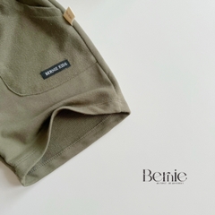 Set bộ thun cotton cho bé trai áo thun ngắn tay họa tiết cá sấu phối quần short đắp túi 1đến 7 tuổi BERNIE 0424B17