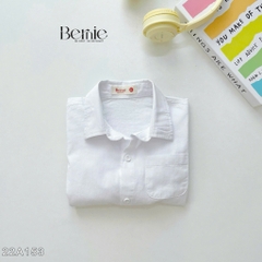Áo sơ mi trắng bé trai dài tay BERNIE bé 9 đến 24kg đi học, đi chơi, đi tiệc