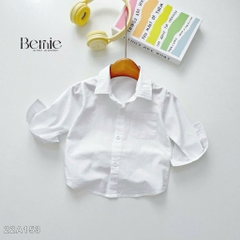 Áo sơ mi trắng bé trai dài tay BERNIE bé 9 đến 24kg đi học, đi chơi, đi tiệc