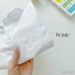 Áo sơ mi trắng bé trai dài tay BERNIE bé 9 đến 24kg đi học, đi chơi, đi tiệc