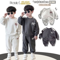 Set bộ thun thể thao tay dài phối màu chất da cá họa tiết 92 cho bé trai size 1 đến 7 tuổi BERNIE T1024B03