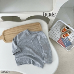 Áo phông trơn dài tay unisex cho bé trai gái BERNIE cotton xược mềm mại nhiều màu 8 đến 25kg 22A234