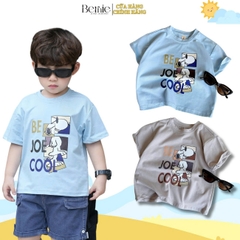 Áo phông tay ngắn unisex cho bé trai bé gái thun cotton họa tiết hoạt hình size 9 tới 28kg BERNIE P1224A30