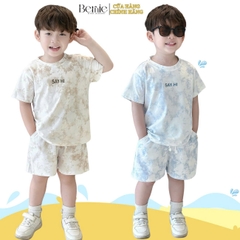Set bộ loang Sayhi tay ngắn cho bé trai phong cách hàn quốc size 1 đến 7 tuổi BERNIE P1224B28
