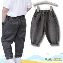 Quần dài quần jean mài đen cho bé trai phong cách sành điệu size 11kg tới 28kg BERNIE H0525Q21