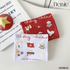 Áo thun polo Lá cờ đỏ sao vàng em bé Việt Nam tay ngắn unisex bé trai bé gái 9-28kg BERNIE H0725A41