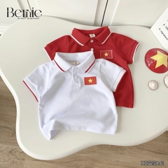 Bộ quần áo Lá cờ đỏ sao vàng Việt Nam áo polo kèm quần jean bé trai bé gái 9-28kg BERNIE BH0725A41