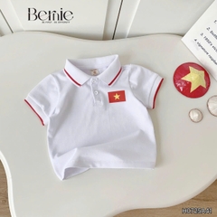 Bộ quần áo Lá cờ đỏ sao vàng Việt Nam áo polo kèm quần jean bé trai bé gái 9-28kg BERNIE BH0725A41