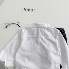 Áo sơ mi trắng bé trai dài tay BERNIE bé 9 đến 24kg đi học, đi chơi, đi tiệc
