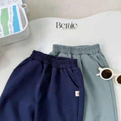 Set bộ nỉ tay dài kẻ sọc ngang phối màu họa tiết hình in cún dễ thương kèm quần dài unisex bé trai bé gái size 1 đến 7 tuổi BERNIE H0625B22