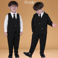 Set bộ vest hoàng gia 6 chi tiết dài tay cho bé trai đi tiệc đi sự kiện size 9 tới 28kg BERNIE H0725B71