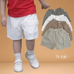 Quần short quần kaki túi hộp 1 bên cho bé trai phong cách hàn quốc đi chơi đi học size 9 tới 28kg  BERNIE P1124Q52