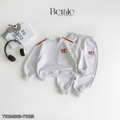Set bộ thể thao tay dài phối màu chất da cá họa tiết 92 cho bé trai size 1 đến 7 tuổi BERNIE T1024B03